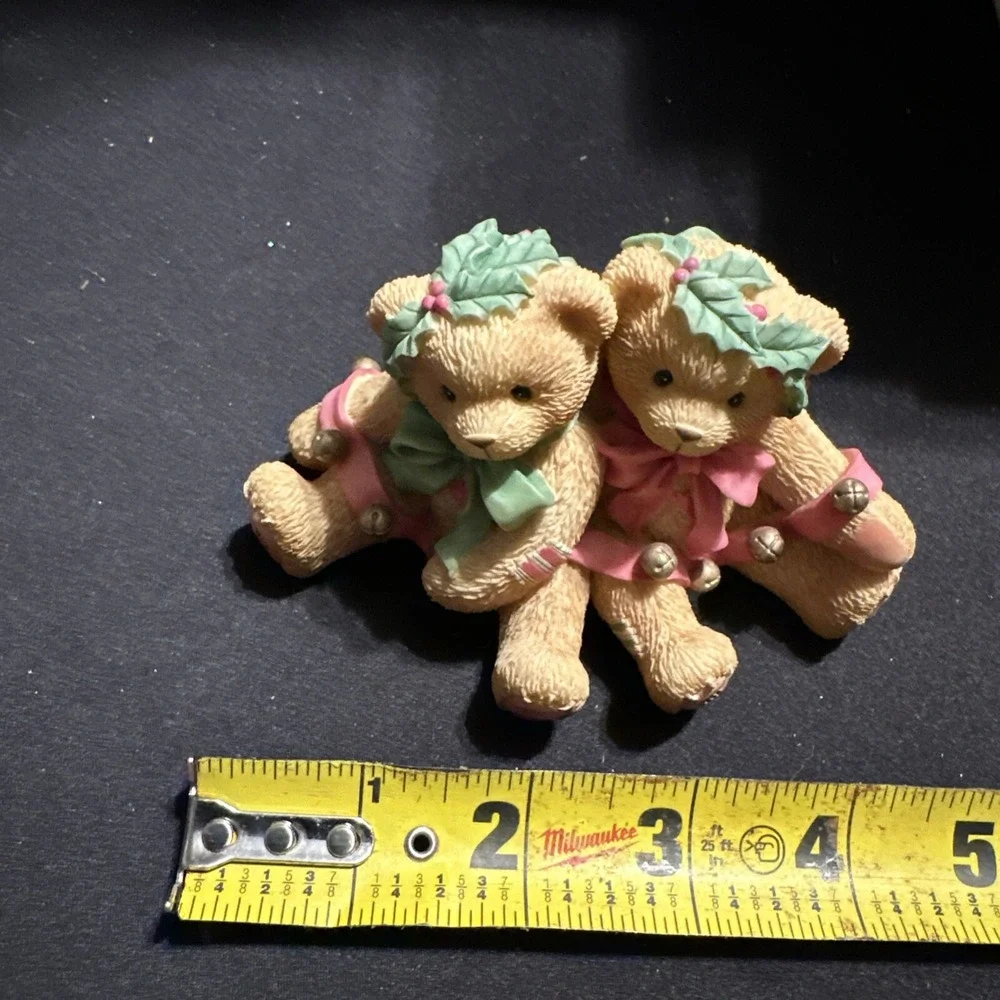 1998‎ CHERISHED TEDDIES RING IN THE HOLIDAYS WITH ME Double FIGURINE 466301